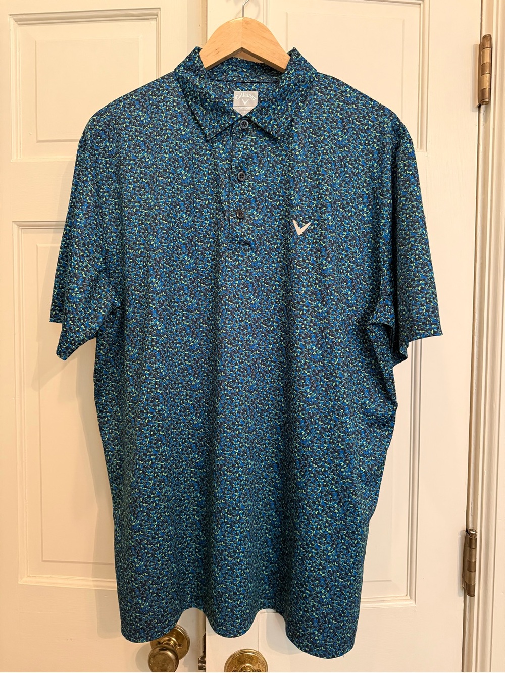 Callaway Men’s Teal Blue Speckled Golf Polo